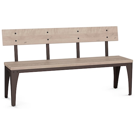 Architect Bench with Wood Seat